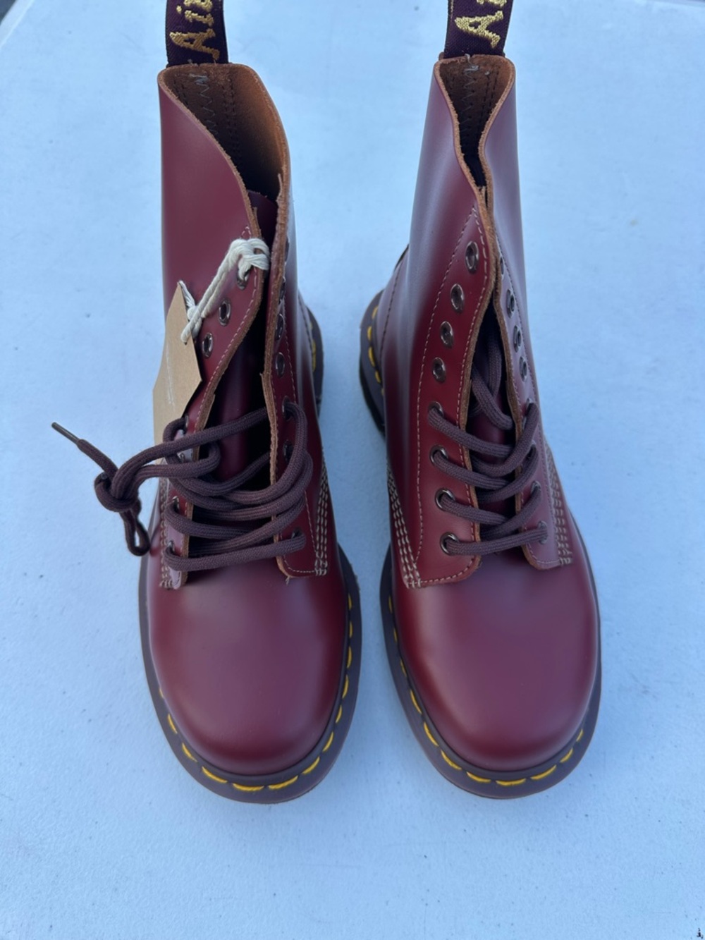 Dr. Martens Burgundy Leather Ankle Boots
